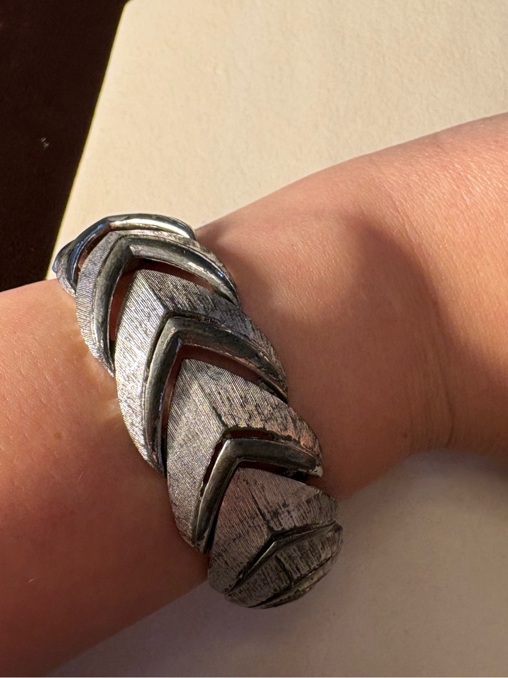 Vintage Braided Silver-Tone Women’s Bracelet